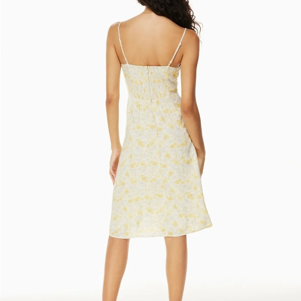 Aritzia Sunday best viola yellow floral midi dress - Picture 4 of 8